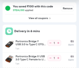 Zepto – Portronics Bridge X AND Y BOTH [STEAL125]