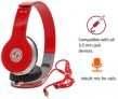 5PLUS TM01 High Quality Wired Stereo Bass 3DSound Headphones For All Smart Phones (Red) ₹199