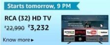 RCA 80 cm (32 Inch) HD Ready Smart LED TV 32WR1901S (Black)