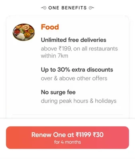 Swiggy One Membership @30 for 4 months (Account Specific)