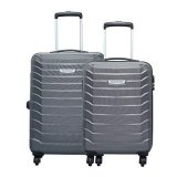 Aristocrat Juke Grey Polycarbonate Hardsided Luggage Set of 2 Small & Medium (JUKESETDMGP)