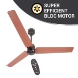 Atomberg Renesa 1200 mm BLDC Motor with Remote 3 Blade Ceiling Fan  (Brown and Black, Pack of 1)