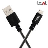 boAt Micro USB 500 Black 1.5m USB Cable  (Black)