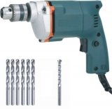Buildskill 10MM Professional Powerful Heavy Drill Machine with 7 High Quality Bits BED1100-Bluebits Pistol Grip Drill(10 mm Chuck Size)