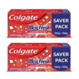 Colgate MaxFresh with Cooling Crystals Toothpaste Gel, Spicy Fresh – 300gm (Pack of 2)