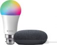 Google Nest Mini with Smitch WiFi RGB Smart Bulb 10W(Charcoal)