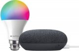 Google Nest Mini with Smitch WiFi RGB Smart Bulb 7W  (Charcoal)