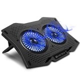 Live Tech Led Laptop Cooling Pad for 15.6″ to 17.3″ Notebooks, Metal Body, Mutiple Stand,Adjustable,2 Big Fast Turbo Speed Fans (Storm Pro)