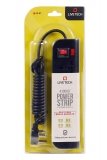 Live Tech PS07 Power Strip with 4 Sockets Rust Free, 6ft Extension Cord 3 Pin Plug Spike Guard ABS Virgin Plastic (Black)