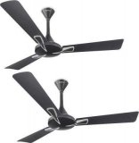 Luminous Trigon Pack of 2 1200 mm 3 Blade Ceiling Fan  (Magnet Grey, Pack of 2)