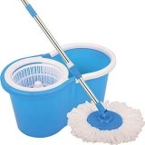 Pick & Ship Spin Bucket Mop with 2 Refills- Super Absorbent Refills for All Type of Floors, 360 Degree Spin Bucket, 180 Degree Bendable Handle, for Perfect Cleaning (Color May Vary)