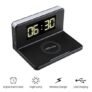 Portronics Bella 2 3 in 1 15W Magnetic Wireless Charging Station with Digital Alarm Clock, Compatible with iPhone 15/15 Plus/15 Pro/15 Pro Max, iPhone 11/12/13/14 Series, iWatches and AirPods(Black)