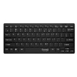 (Renewed) Quantum QHM7307 Mini Spill-Resistant USB Wired Slim Keyboard with Choloate Keys for Laptop/Desktop (Black)