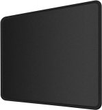 RiaTech (250mm x 210mm x 2mm) Speed Type Mouse Pad with Antifray Stitched Embroidery Edges, Non-Slip Rubber Base Mousepad for Laptop PC – Black with Black Border