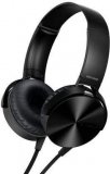 RSFuture MDR-XB450 Wired Extra Bass On-Ear Headphones with Tangle Free Cable, 3.5mm Jack, Headset with Mic for Phone Calls (Black)