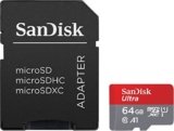 SanDisk 64GB Class 10 microSDXC Memory Card with Adapter