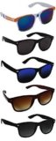Silver Kartz UV 400 Protection Unisex Sunglasses (aio5, Black) – Pack of 5