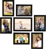 Volga MDF Photo Frame(Black, 7 Photos)