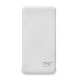 Zinq ZQ10KPC 10000mAH Lithium Polymer Power Bank with Dual Input (White)